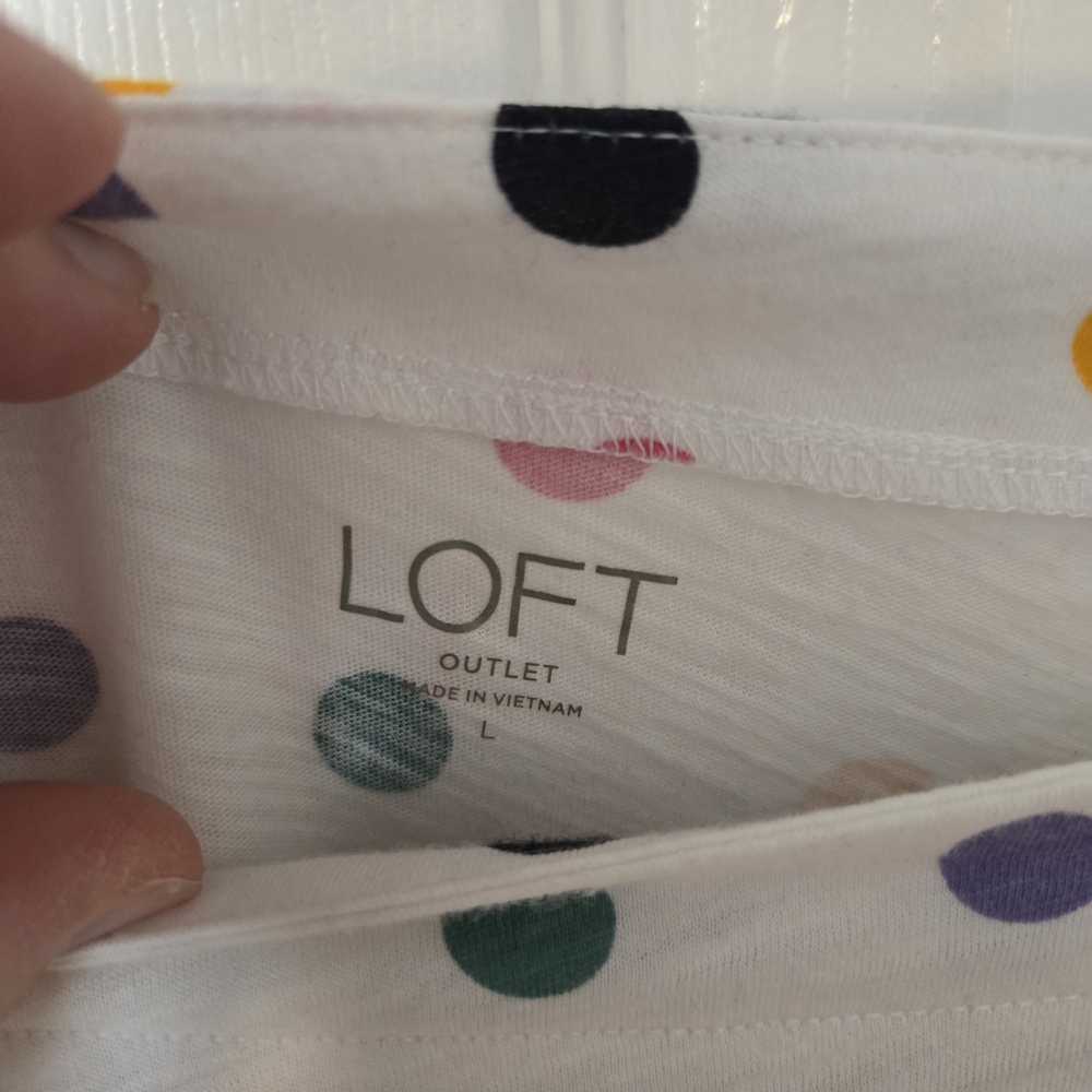 Women’s White Polka Dot Boatneck Top - Multicolor - Picture 2 of 2